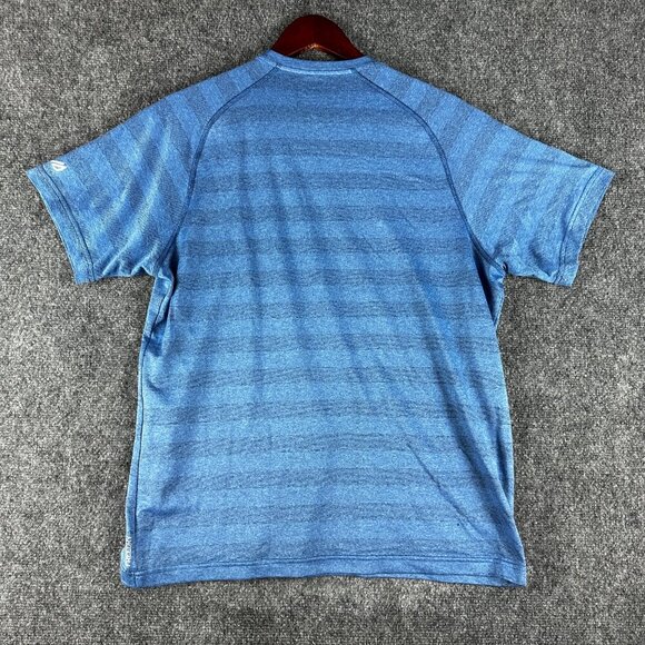 Eddie Bauer Tee Shirt Mens Medium First Ascent Blue Stretch Short Sleeve FreeDry - Picture 9 of 9